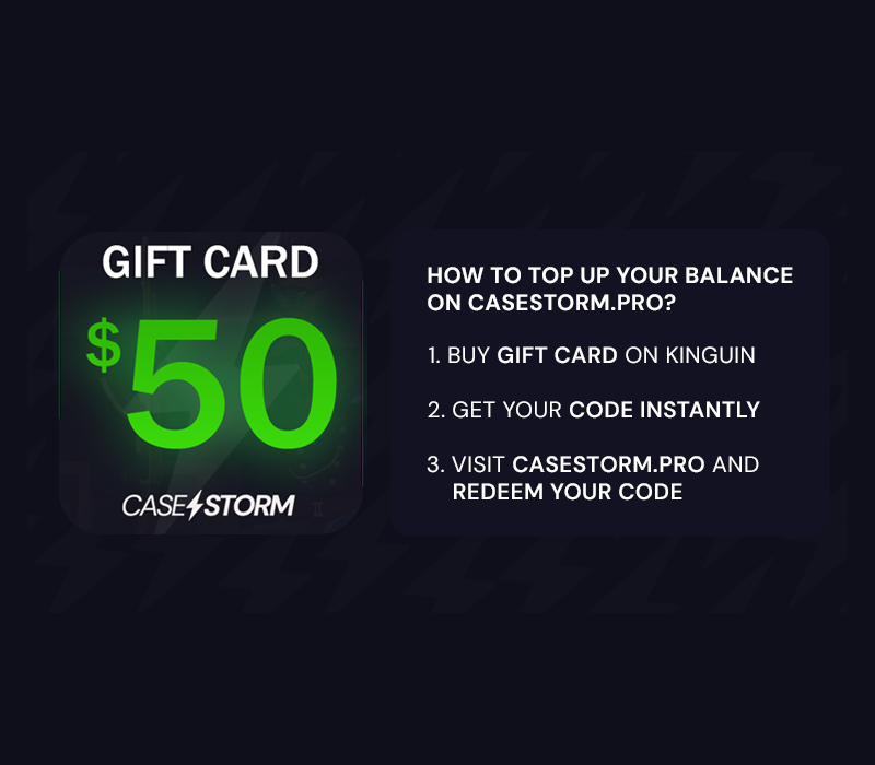CaseStorm.pro $50 Подарочная карта