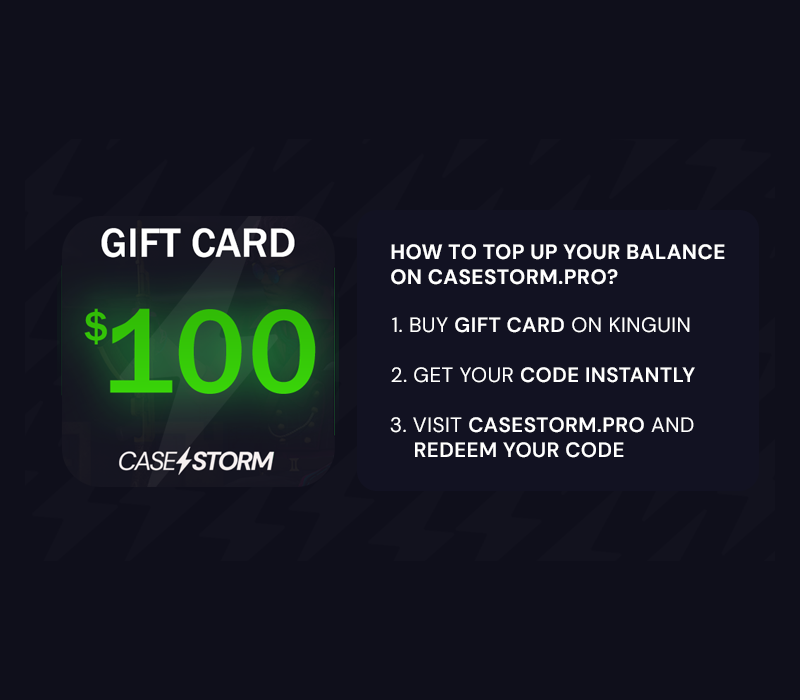 CaseStorm.pro $100 Подарочная карта