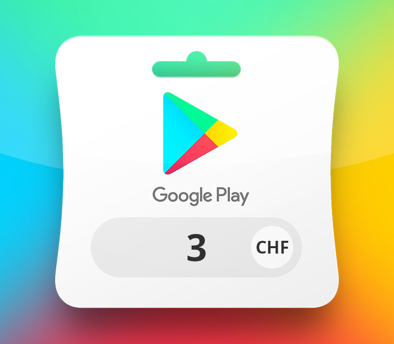 Google Play CHF 3 Подарочная карта CH
