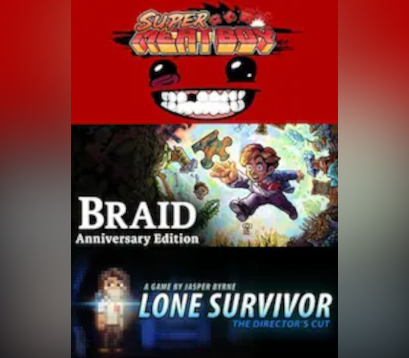 Super Meat Boy+ Lone Survivor+ Braid PC Steam Ключ