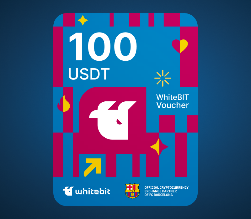 WhiteBIT - FC Barcelona издание - 100 USDT Voucher