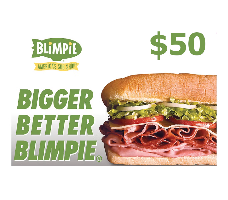 Blimpie $50 Подарочная карта US