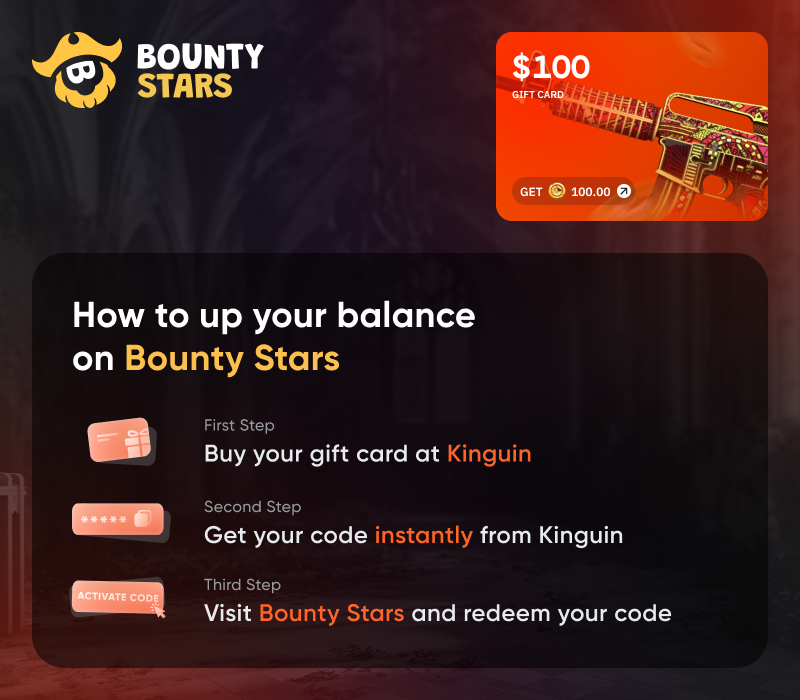 Bountystars.com $100 Карта пополнения Code