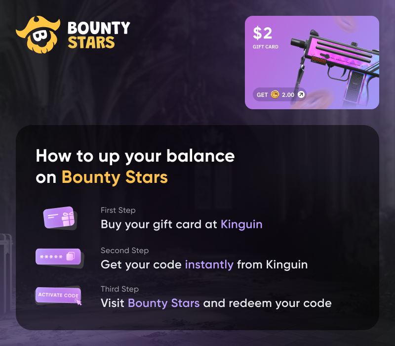Bountystars.com $2 Карта пополнения Code