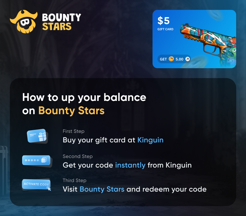 Bountystars.com $5 Карта пополнения Code