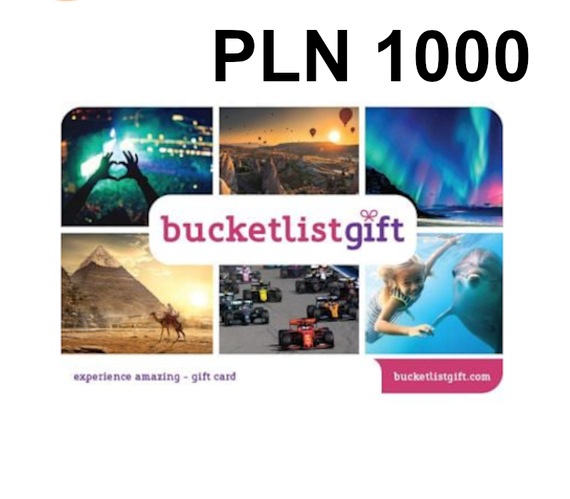 BucketlistGift 1000 PLN Подарочная карта PL