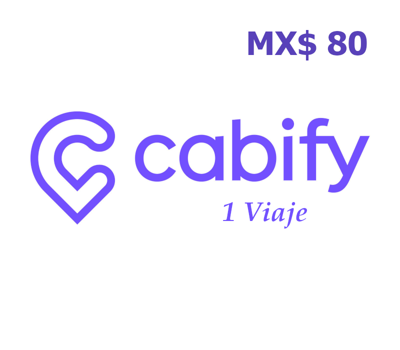 Cabify 1 Viaje MX$80 Подарочная карта MX