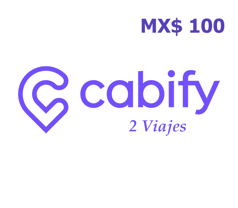 Cabify 2 Viajes MX$100 Подарочная карта MX