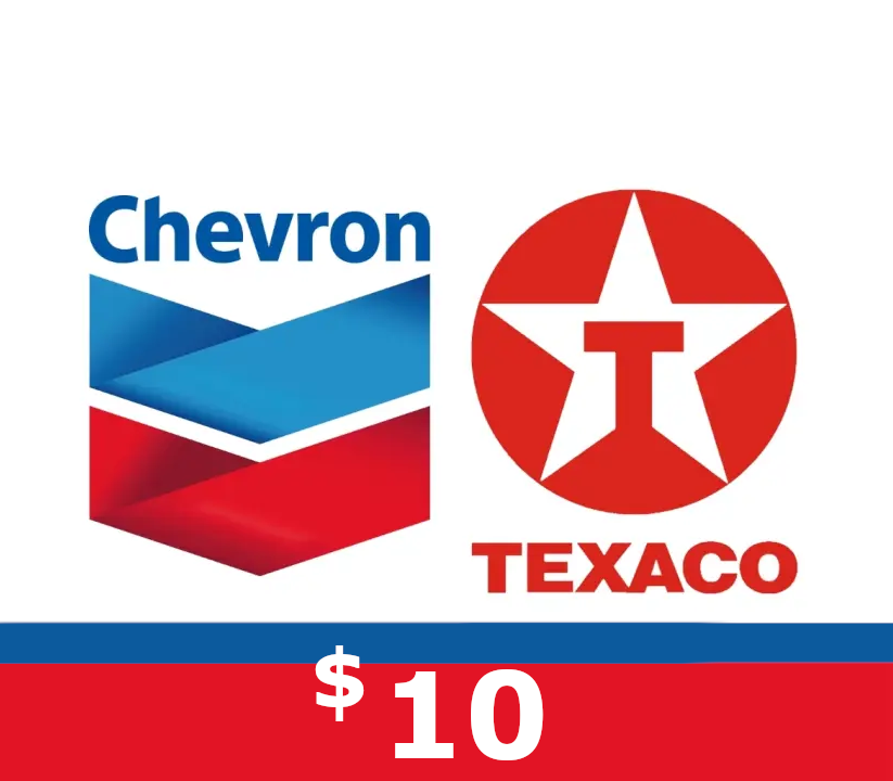 Chevron and Texaco $10 Подарочная карта US