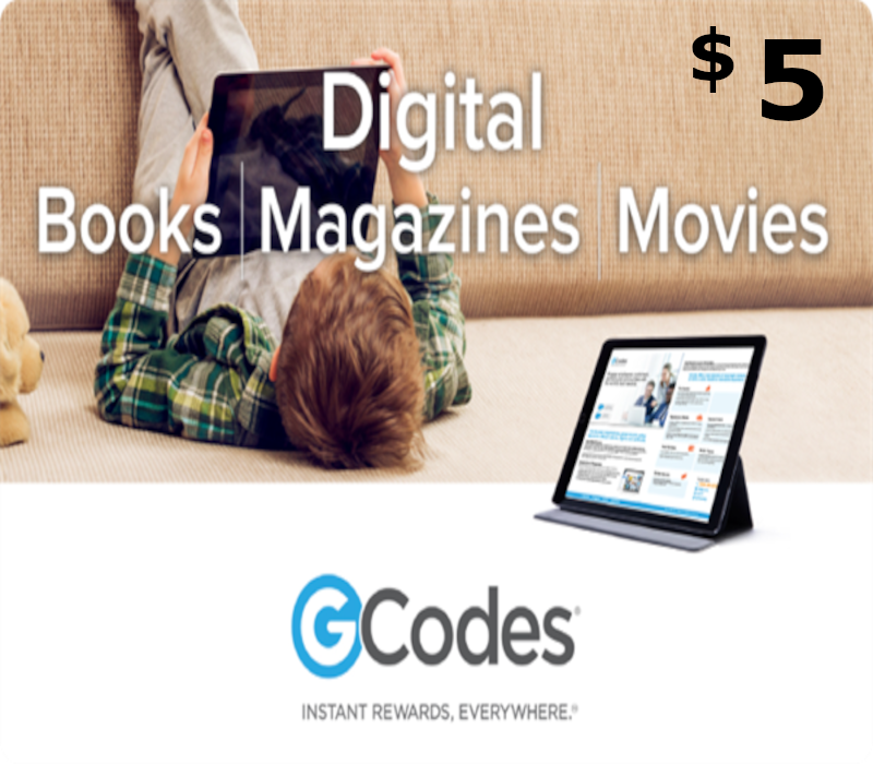 GCodes® Global Digital Media $5 Подарочная карта US
