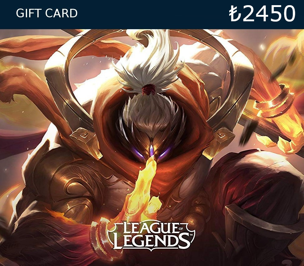 League of Legends ₺2450 Предоплаченная RP карта TR