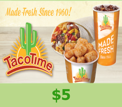 TacoTime® $5 Подарочная карта US