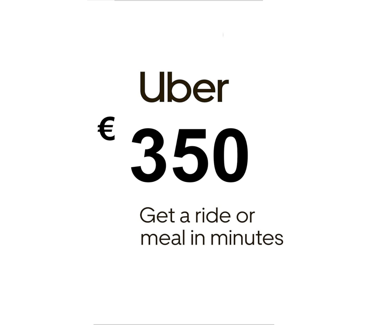 Uber €350 DE Подарочная карта