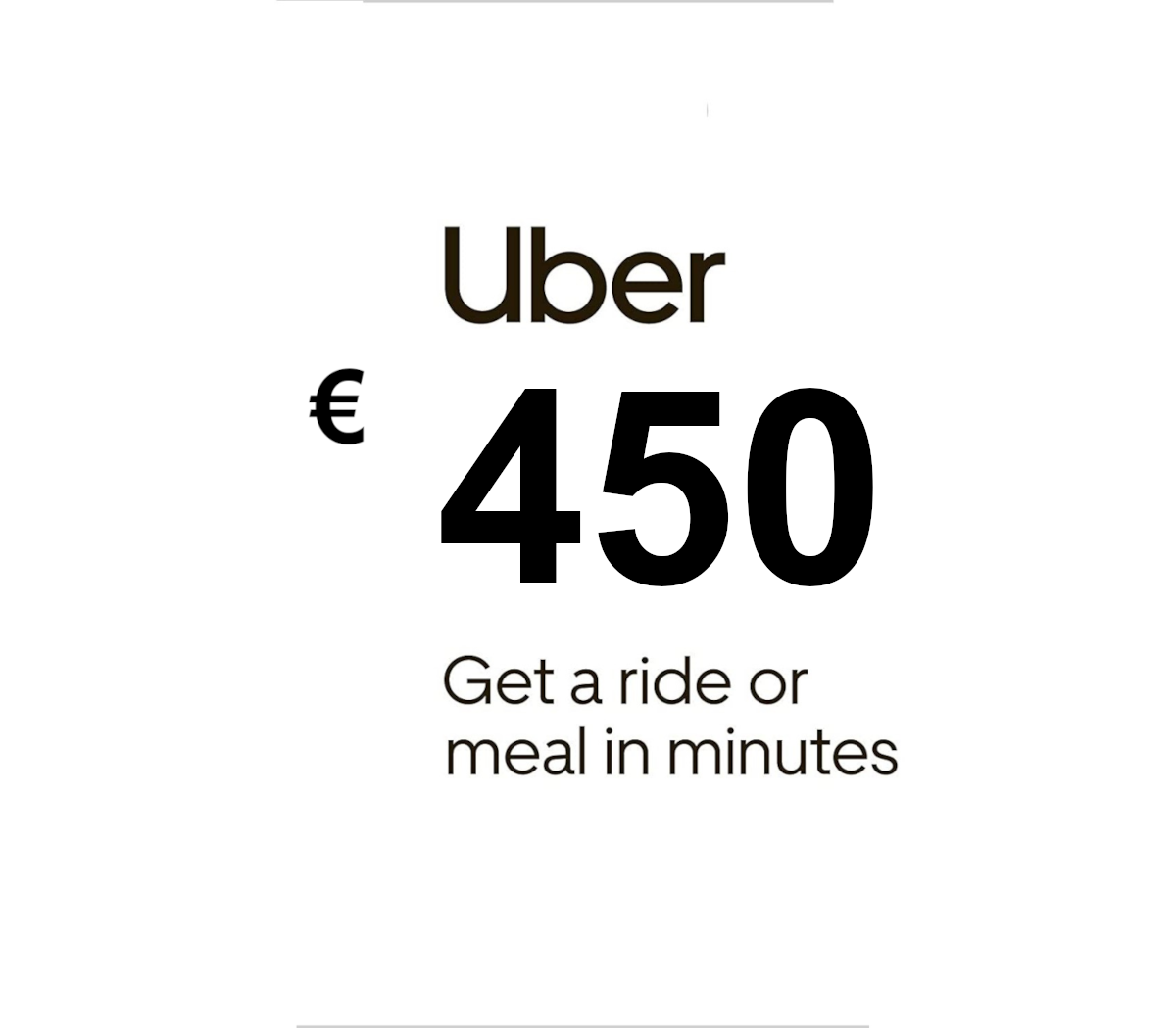 Uber €450 DE Подарочная карта