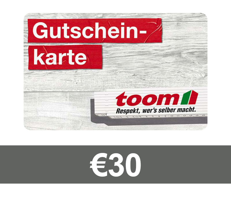 TOOM Baumarkt €30 Подарочная карта DE