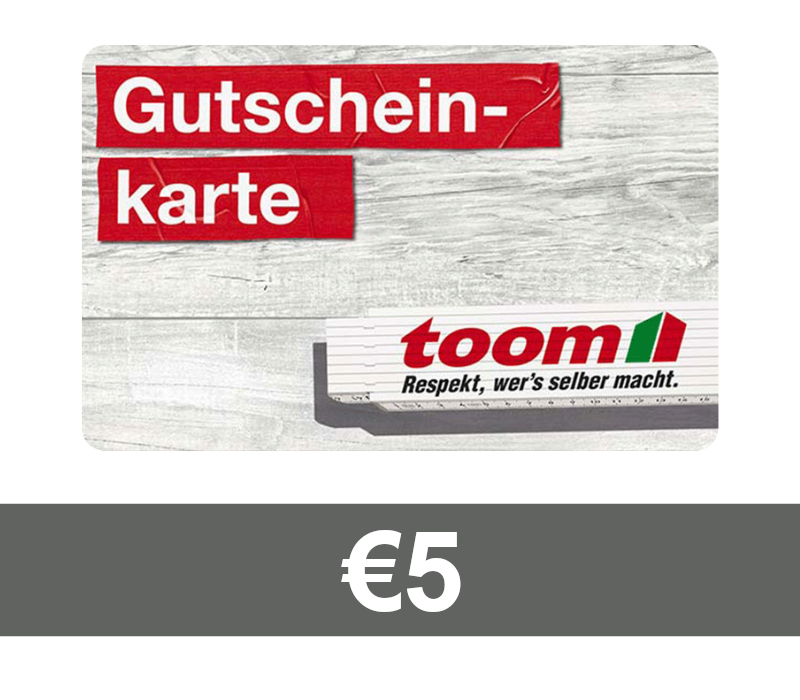 TOOM Baumarkt €5 Подарочная карта DE