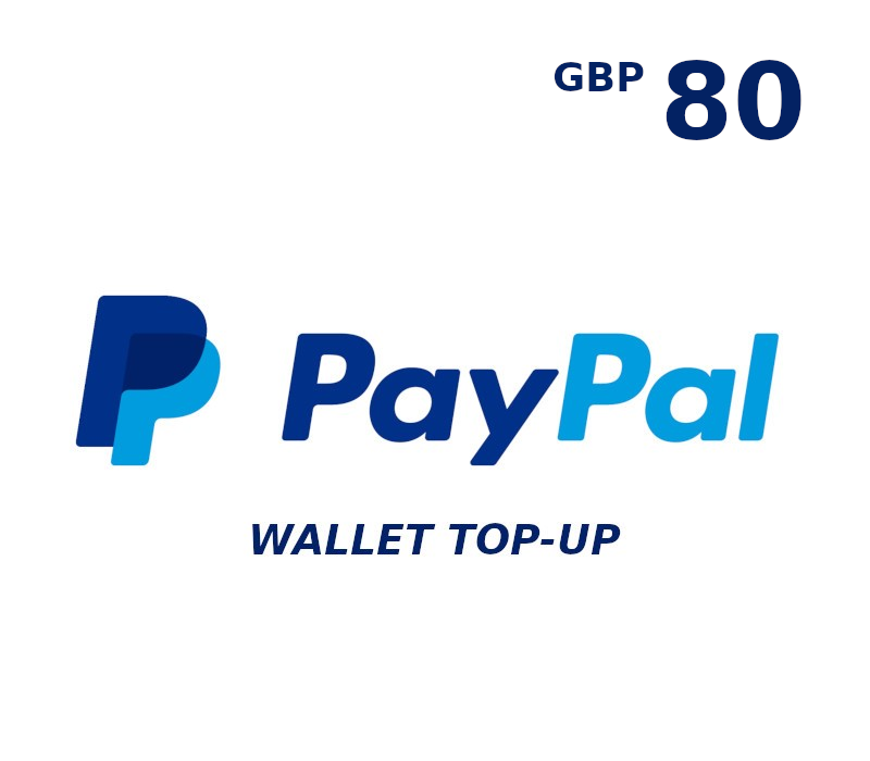 PayPal Wallet 80 GBP Top Up UK
