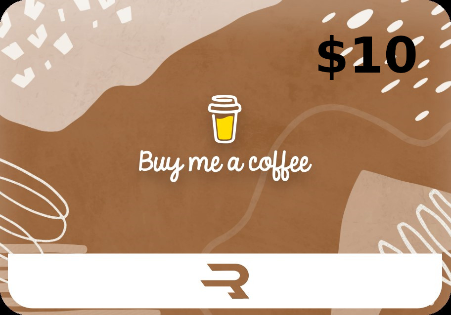 Rewarble Buy Me a Coffee USD 10 Gift Card