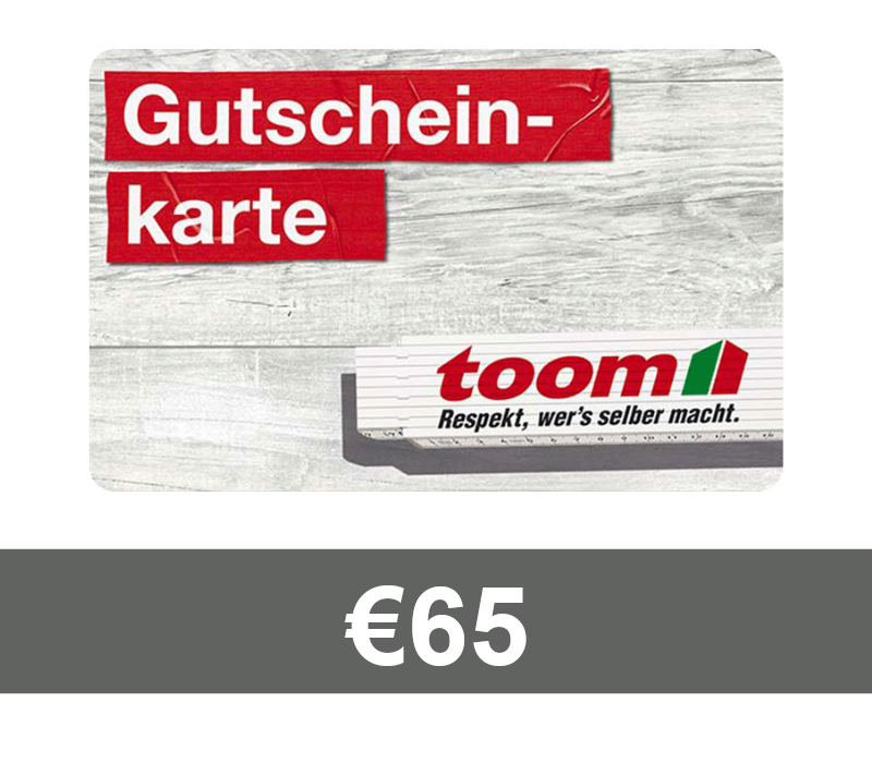 TOOM Baumarkt EUR 65 Подарочная карта DE