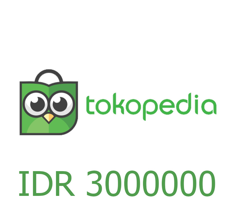 Tokopedia 3000000 IDR Подарочная карта ID