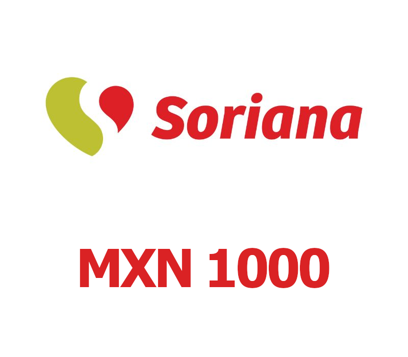 Soriana MXN 1000 Подарочная карта MX