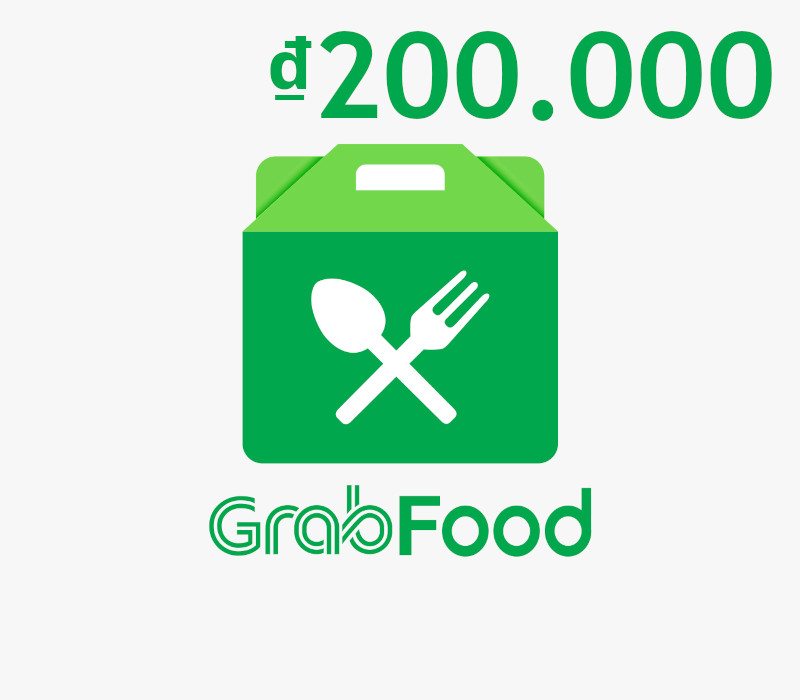 Grab Food VND 200000 Подарочная карта VN