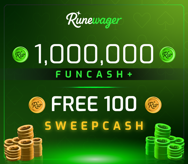 Runewager 1000000 Fun Cash + FREE 100 Sweep Cash