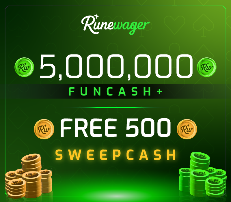 Runewager 5000000 Fun Cash + FREE 500 Sweep Cash
