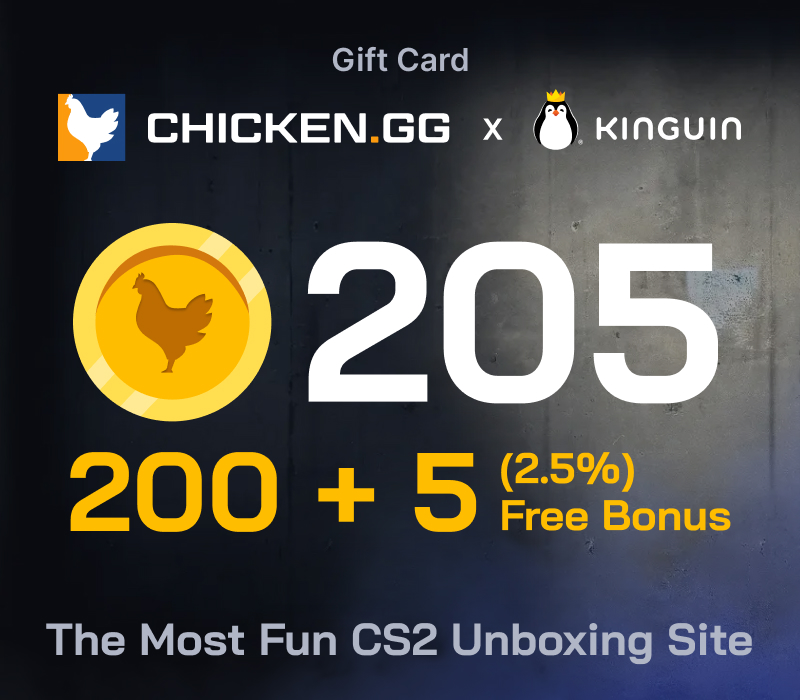 Chicken.GG 200 + 5 FREE Tokens