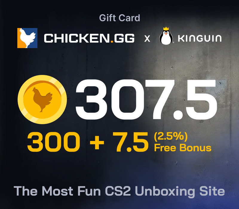 Chicken.GG 300 + 7.5 FREE Tokens