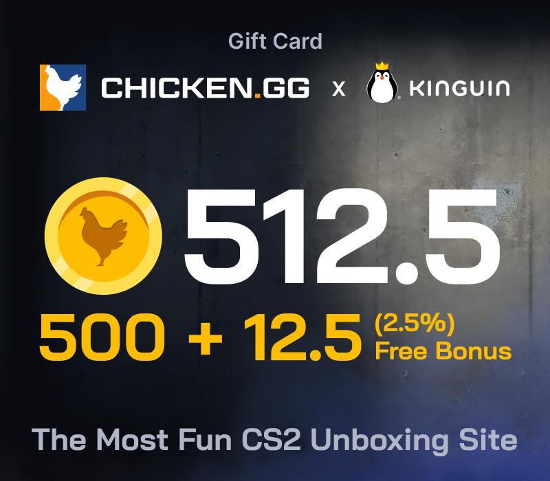Chicken.GG 500 + 12.5 FREE Tokens