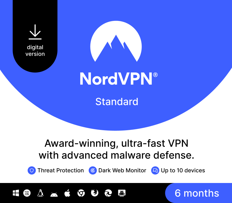 NordVPN Standard US Key (6 мес. / 10 Devices)