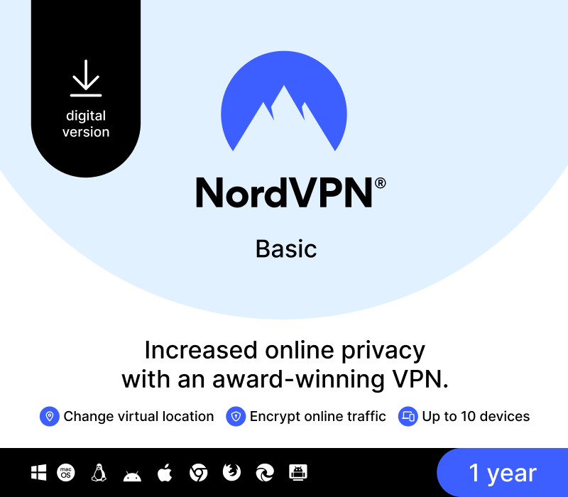 NordVPN Basic Global Key (1 Year / 10 Devices)