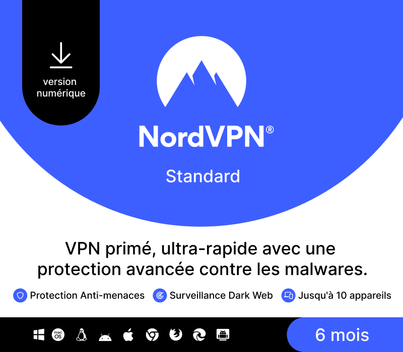 NordVPN Standard FR Key (6 мес. / 10 Devices)
