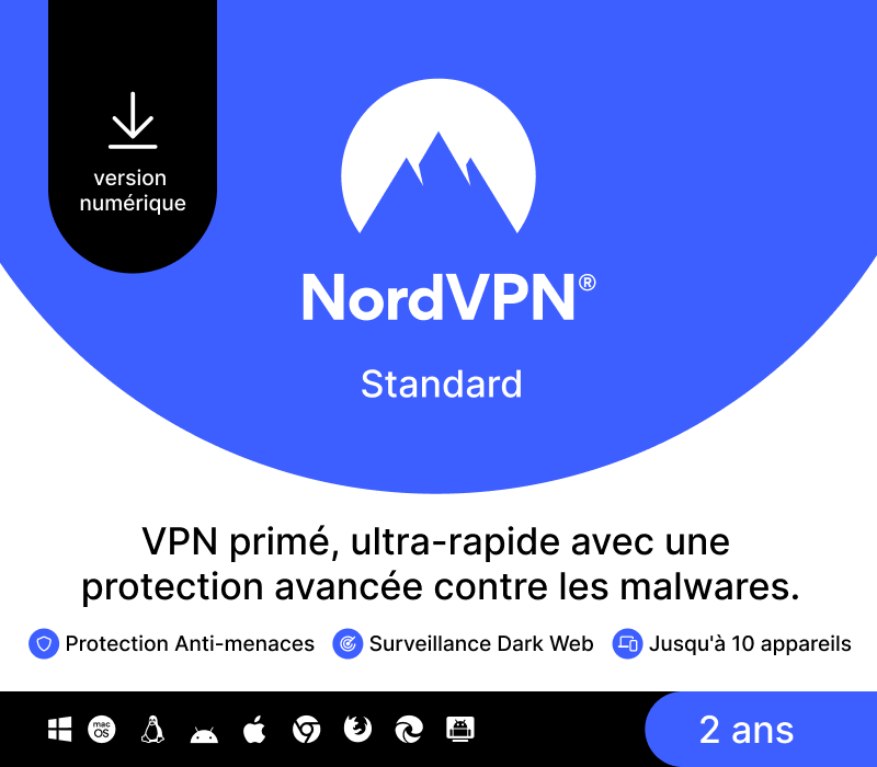 NordVPN Standard FR Ключ (2 Years / 10 Devices)