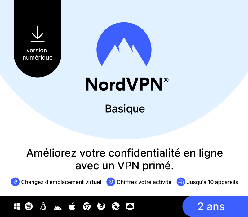 NordVPN Basic FR Ключ (2 Years / 10 Devices)