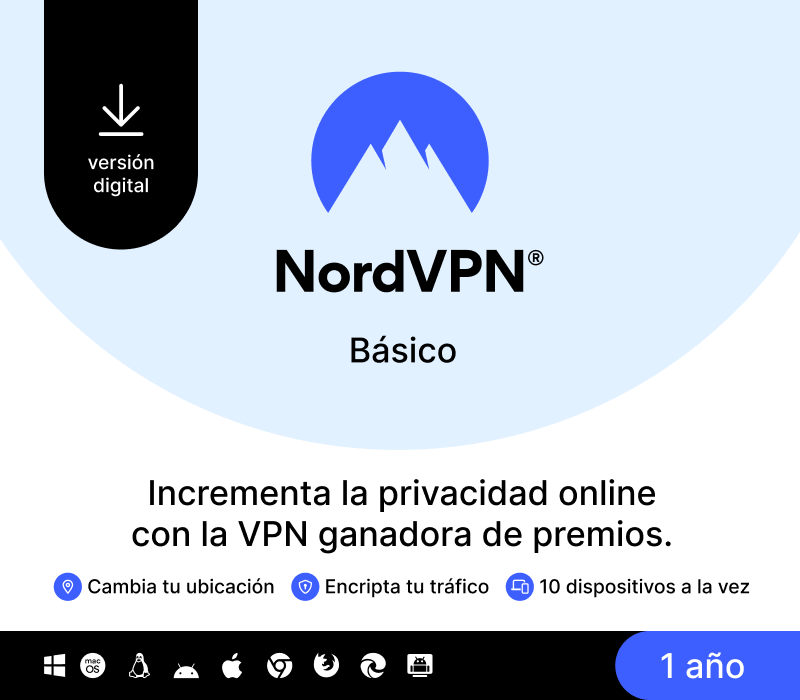 NordVPN Basic ES Key (1 Year / 10 Devices)