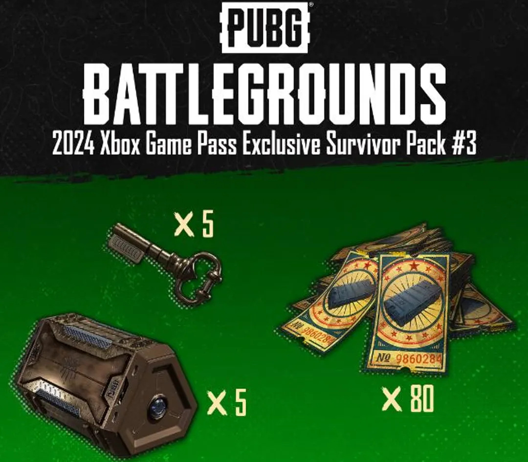 PUBG Battlegrounds - 2024 Exclusive Survivor Pack #3 DLC XBOX One / Xbox Series X|S Ключ