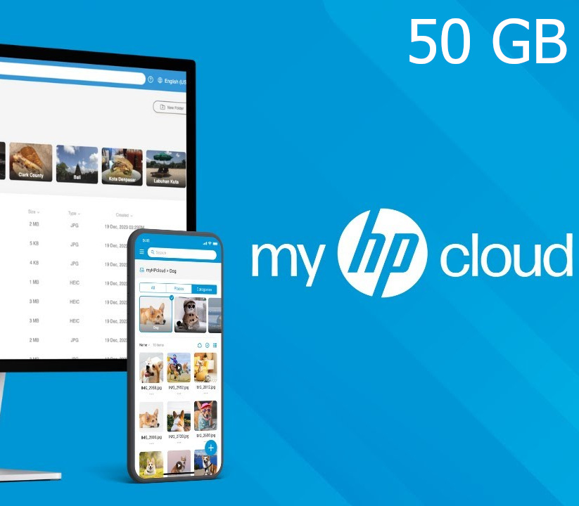 Hewlett Packard - myHPcloud Cloud Storage 50 GB NZ Key