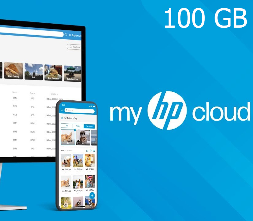 Hewlett Packard - myHPcloud Cloud Storage 100 GB NZ Key