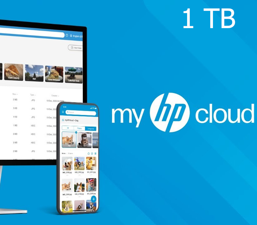 Hewlett Packard - myHPcloud Cloud Storage 1 TB NZ Key
