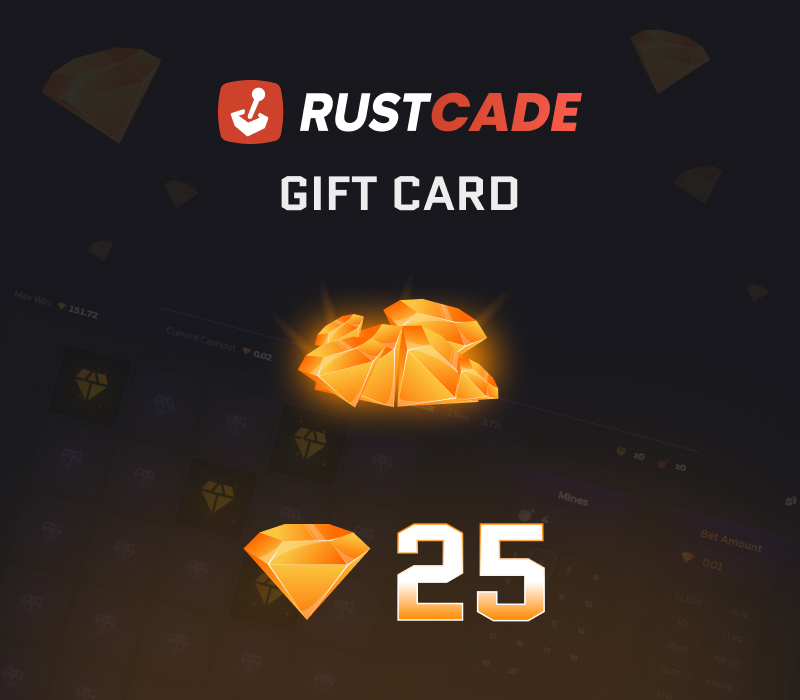 Rustcade 25 Gems Подарочная карта