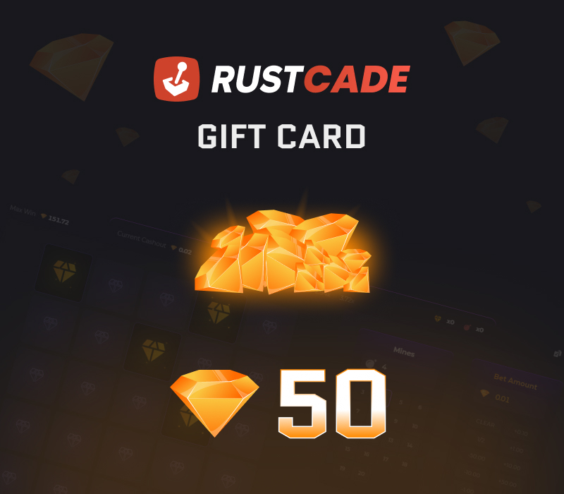 Rustcade 50 Gems Подарочная карта
