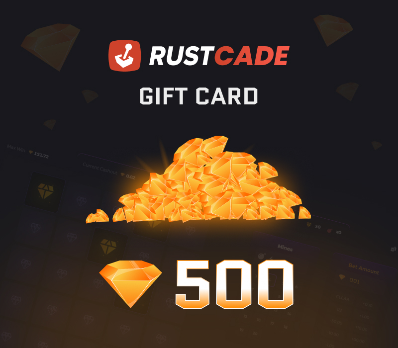 Rustcade 500 Gems Подарочная карта