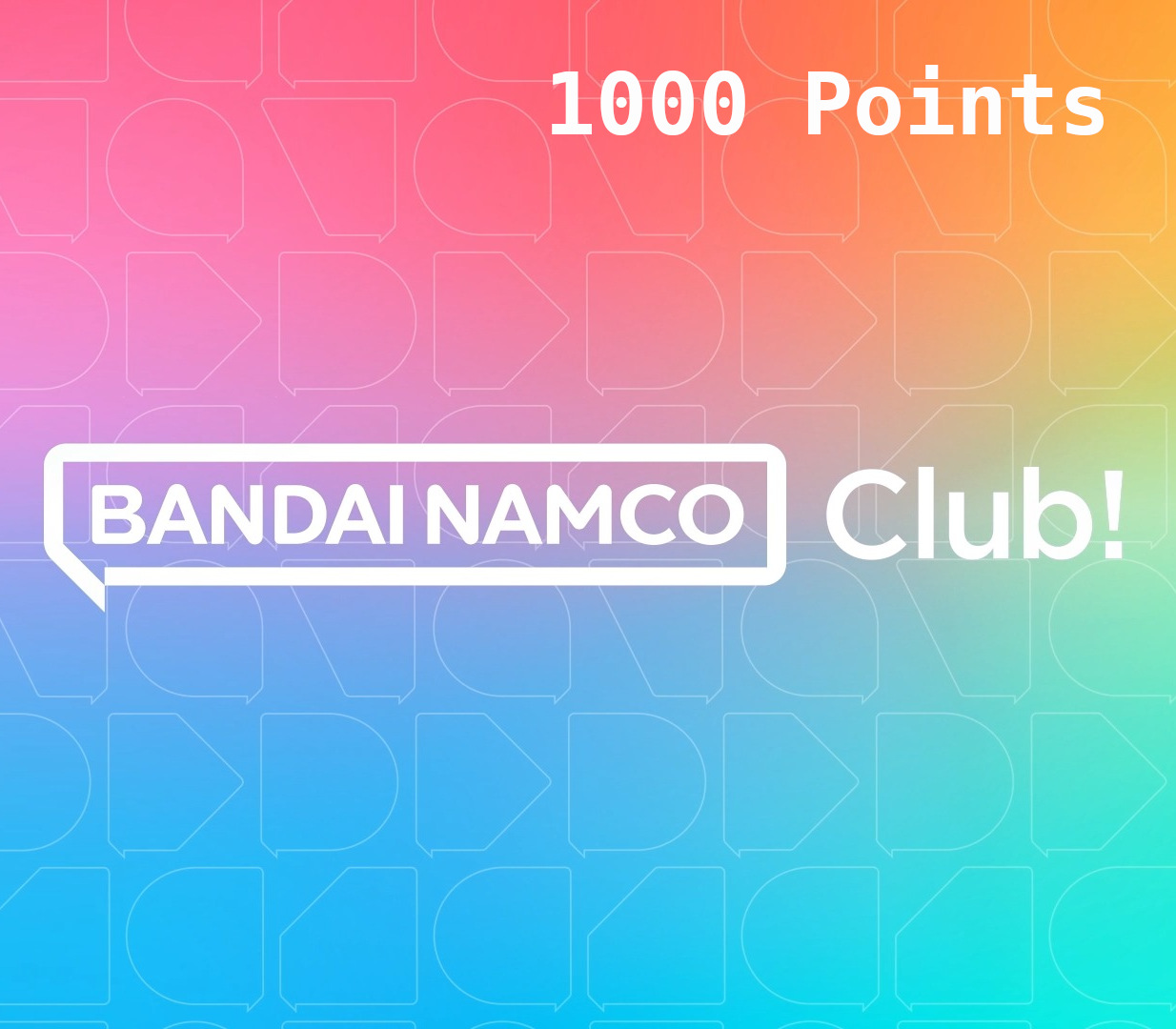 Bandai Namco Club! 1000 points Подарочная карта