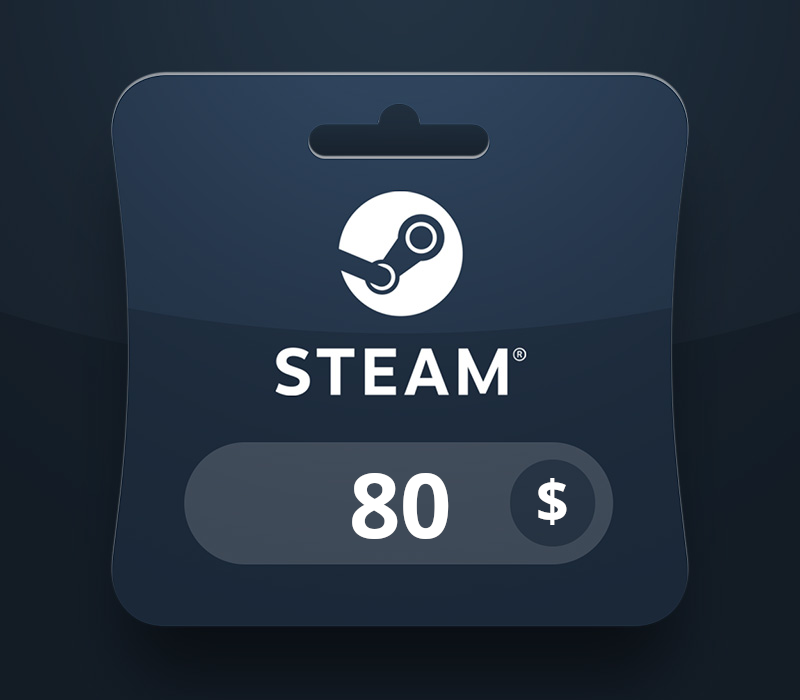 Steam Wallet USD 80 Подарочная карта BT