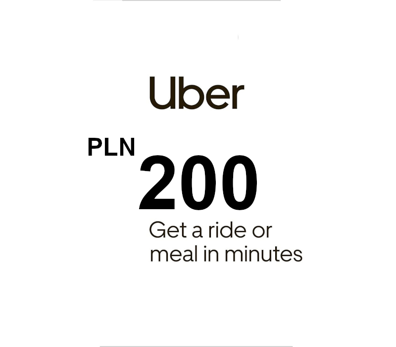 Uber PLN 200 Подарочная карта PL