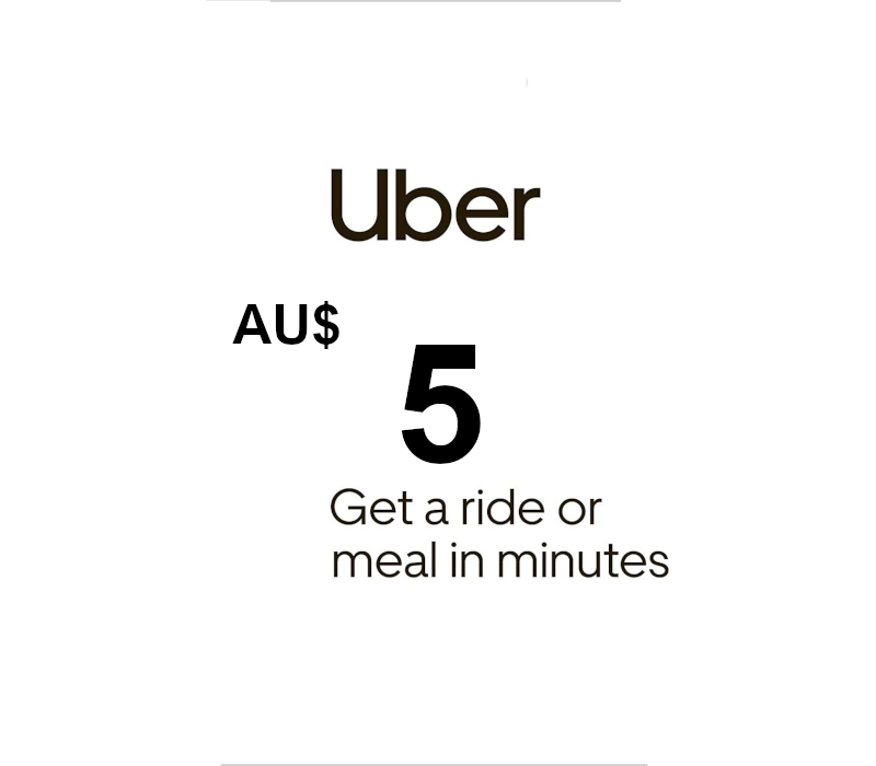 Uber AUD 5 Подарочная карта AU