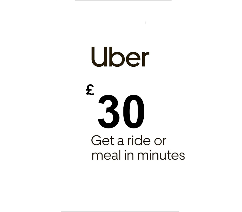 Uber GBP 30 Подарочная карта UK