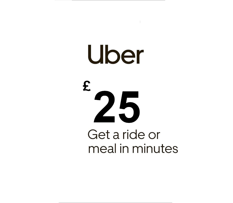 Uber GBP 25 Gift Card UK